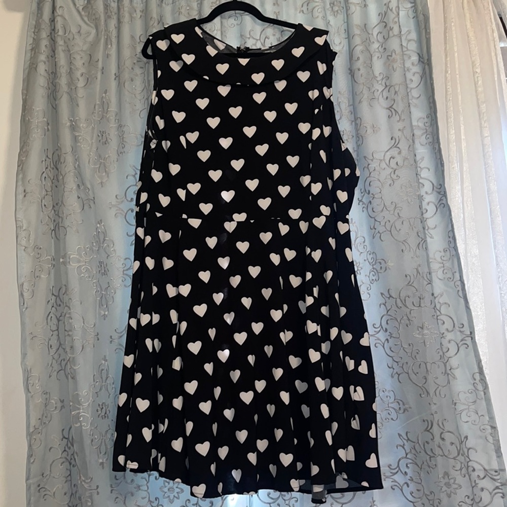 Black and white heart dress